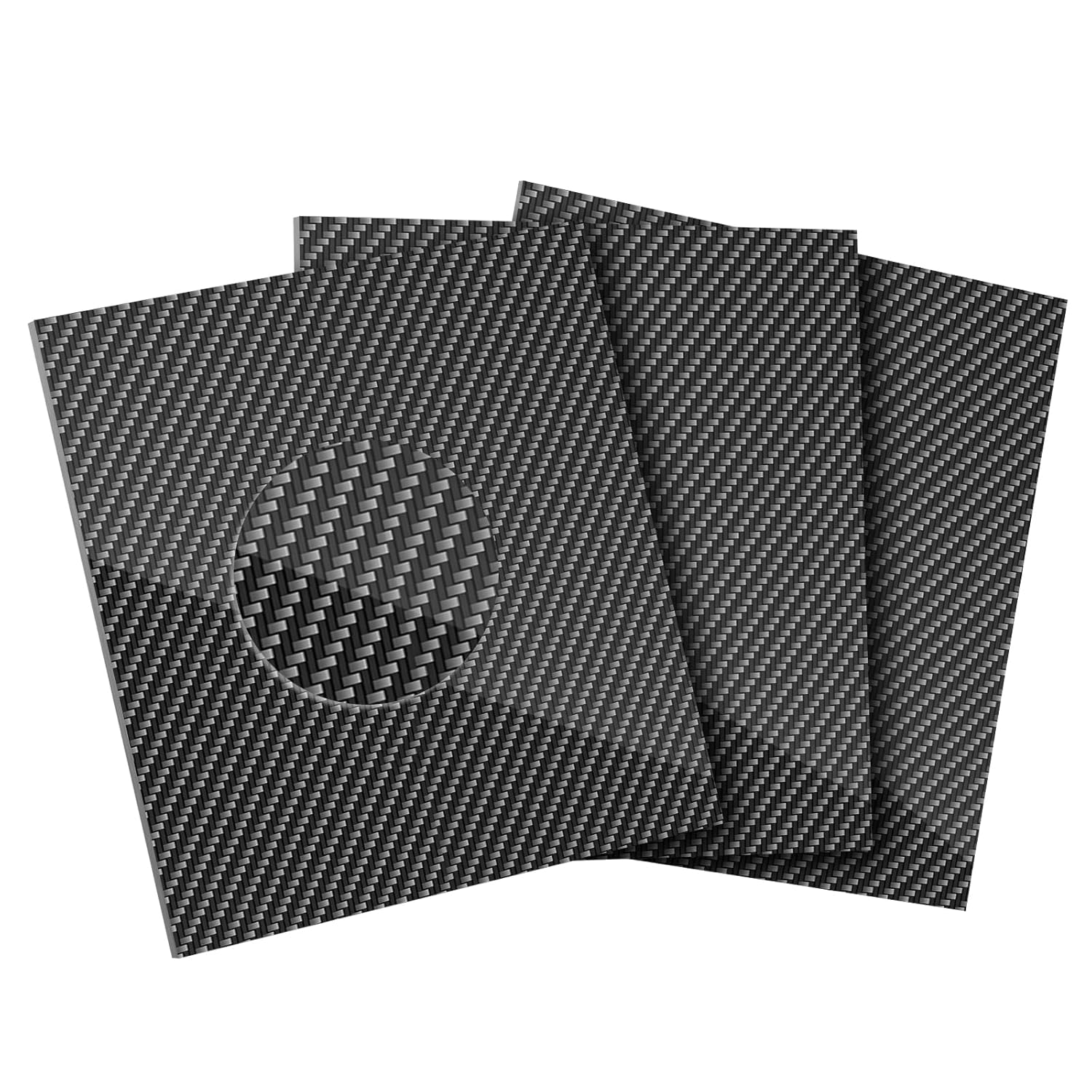 Carbon Fiber Sheet, 100×250 MM 0.5mm 1.0mm 1.5mm 2mm 3.0mm 4.0mm, 3K Full Carbon Fiber Board 100% Twill Weave Glossy Surface Carbon Fiber Plate