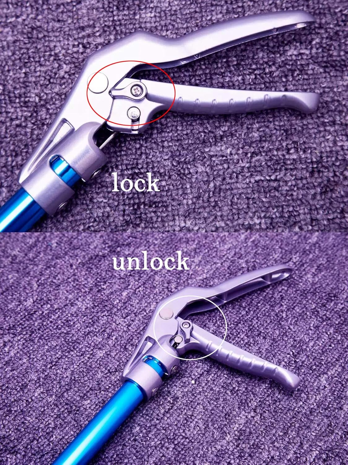 47-inch Snake Tongs Snake Catcher Grabber Tool Aluminum Alloy Reptile Catching Professional Equipment