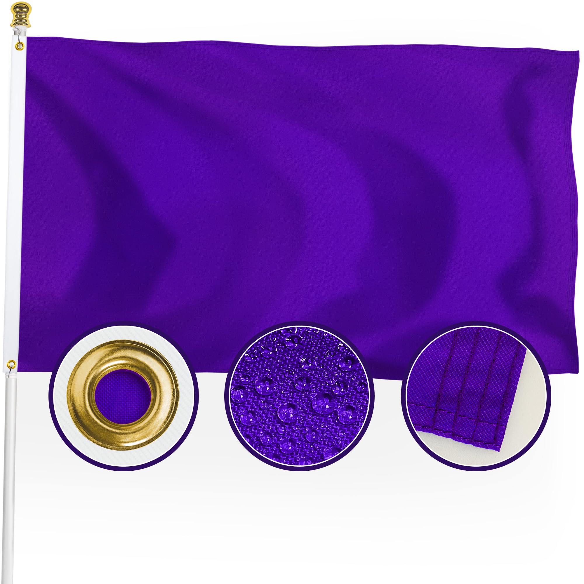 Premium Ukraine Flagge Aus Nylon – 90x150 Cm, Doppelseitig, Wetterfest, Mit Messingösen