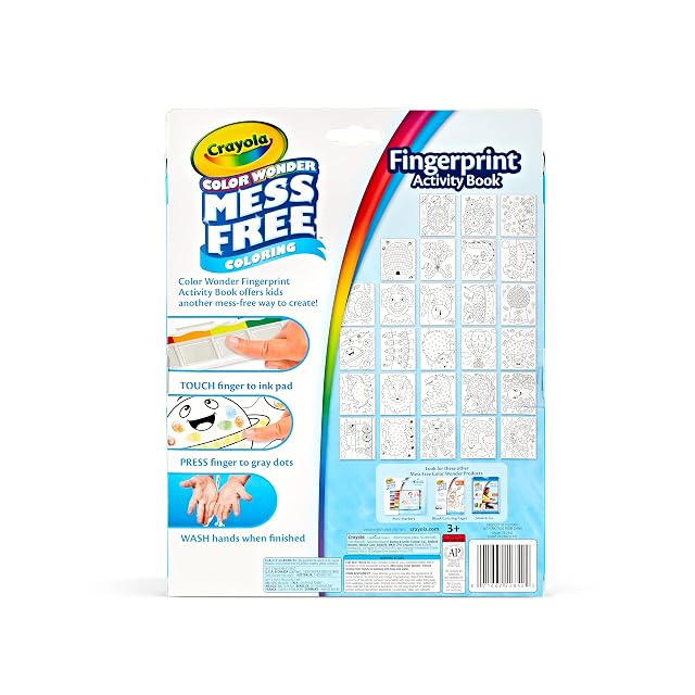 Foto 7 de 8 de CRAYOLA Color Wonder - Juego de actividades de pintura de tinta para huellas dactilares, alternativa…