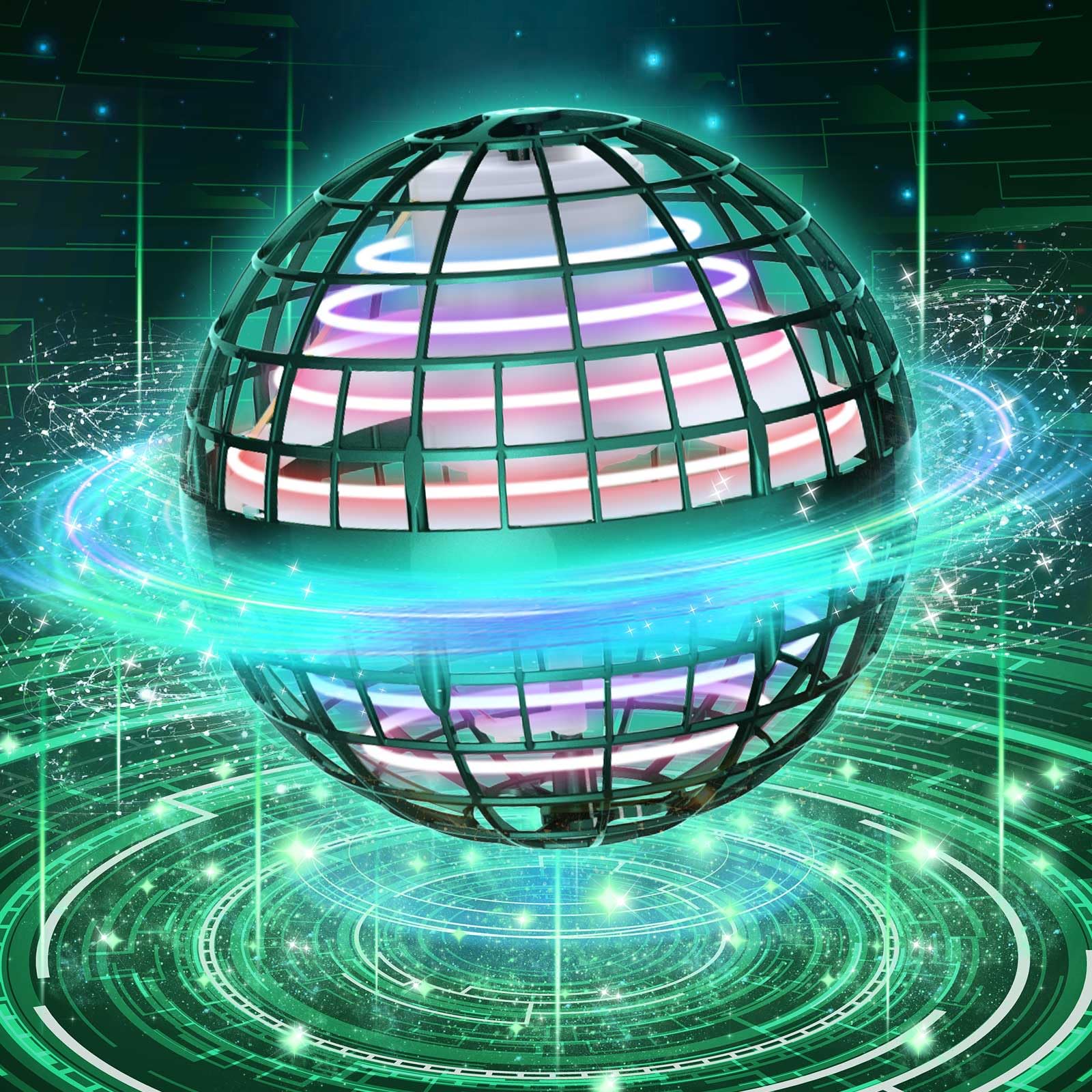 MyGociFlying Orb Ball 2023 Upgraded Magic Cosmic Globe Hand Controlled Boomerang Hover Ball for Boys Girls Adults, Cool Toys Gift for Halloween Christmas Birthday Indoor Outdoor Games (Green)