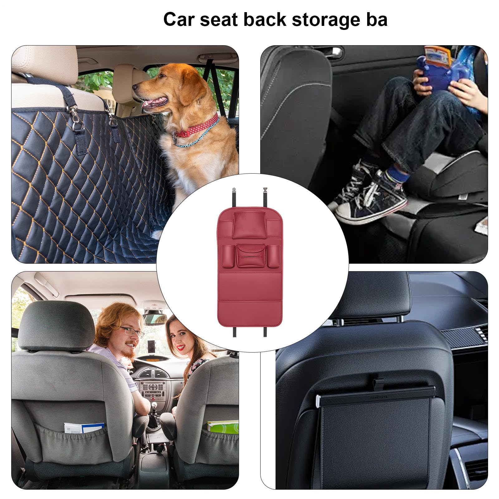 Organizador para la Parte Trasera del Asiento Bolsillo de Almacenamiento | Organizador Para Asiento Trasero Para Coche Camioneta SUV Furgoneta Viaje Carretera Camping Trayectos Largos