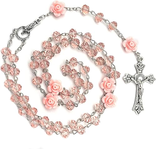 Miniatura 3 de Collar de perlas de rosario para mujer, regalo de oración de rosario católico de primera comunión para hombres, niñas y niños, nuestra medalla de