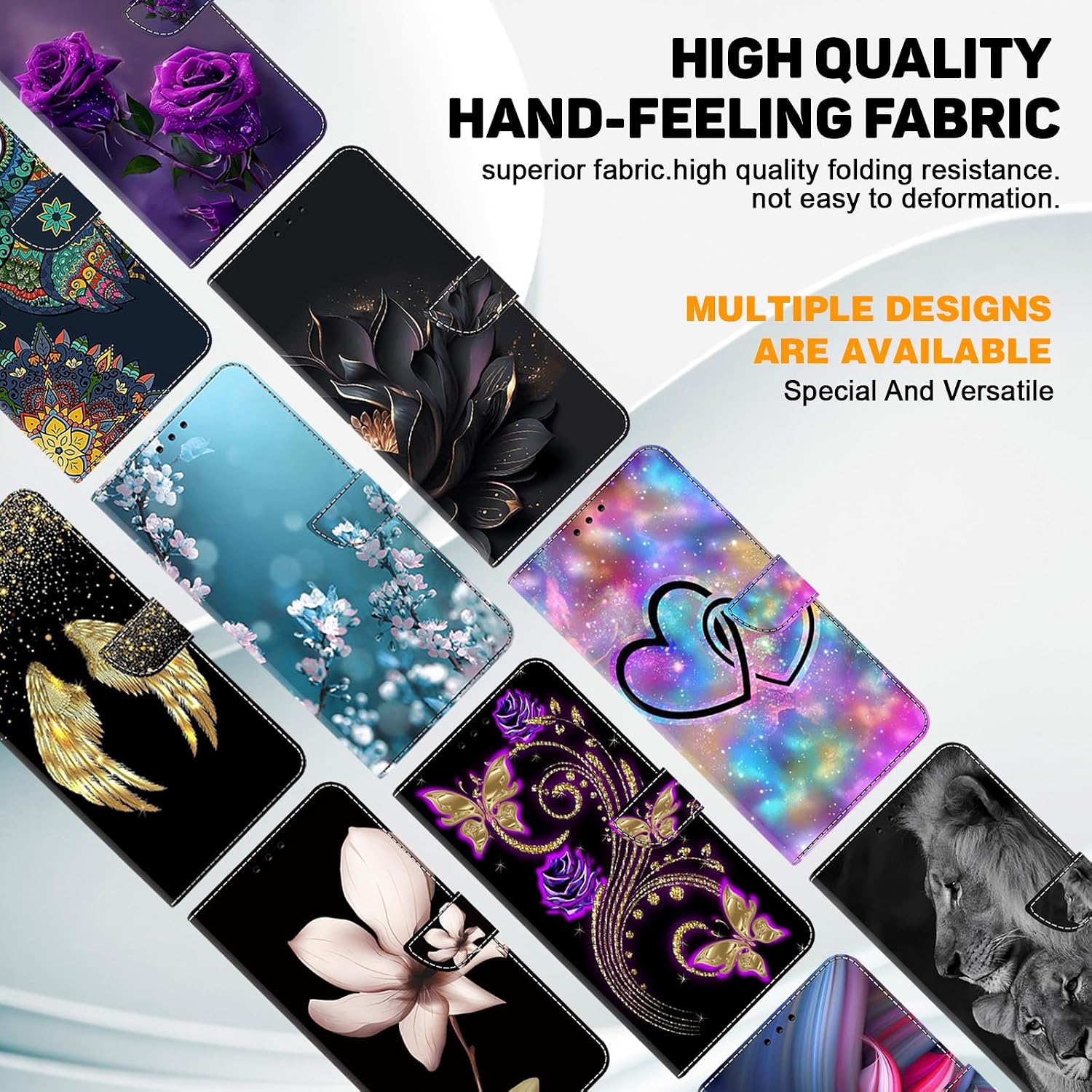 ALILANG Compatible with iPhone 15 Pro 6.1 inch Wallet Case with Credit Card Holder, Flip Book PU Leather Protective Magnetic Cover Compatible with iPhone 15 Pro Case-One Flower