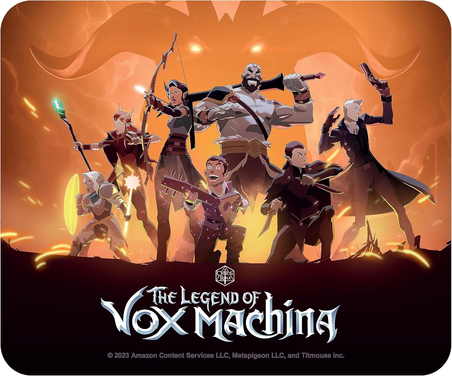 ABYSTYLE The Legend of Vox Machina Group Flexible Mousepad 9.25" x 7.7" Non Slip Rubber Mouse Pads Office Desktop Rectangle Mouse Mat Action Fiction Television Gift
