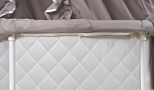 Miniatura 6 de Badger Basket Moisés Empress para bebé y cama de noche con ropa de cama, almohadilla y cesta de almacenamiento, grisblanco