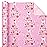 WRAPAHOLIC Reversible Pink Christmas Wrapping Paper - Mini Roll - 17 Inch x 33 Feet - Pink Christmas Tree Wrapping Paper and Snowflake Design for Holiday, Party Celebration