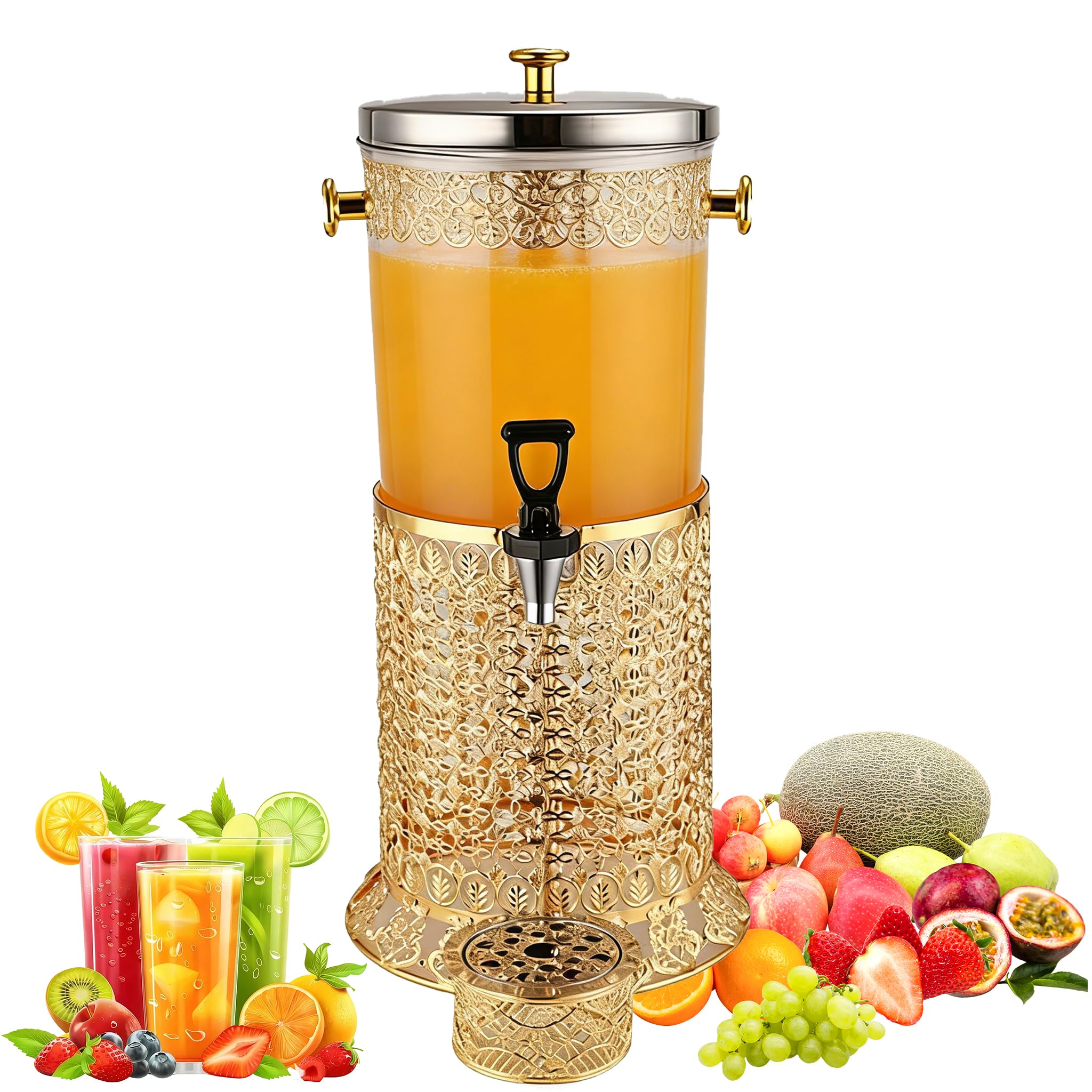 Distributeur de boissons robuste en inox avec noyau de glace de grande capacité