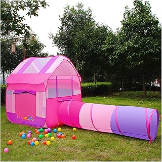 Children Tent Tunnel Toy Indoor and Outdoor Children's Play Tent Tunnel Toys, Pink Pop-up Tunnel Baby Crawling Game Or Gift, Easy to Install and Store