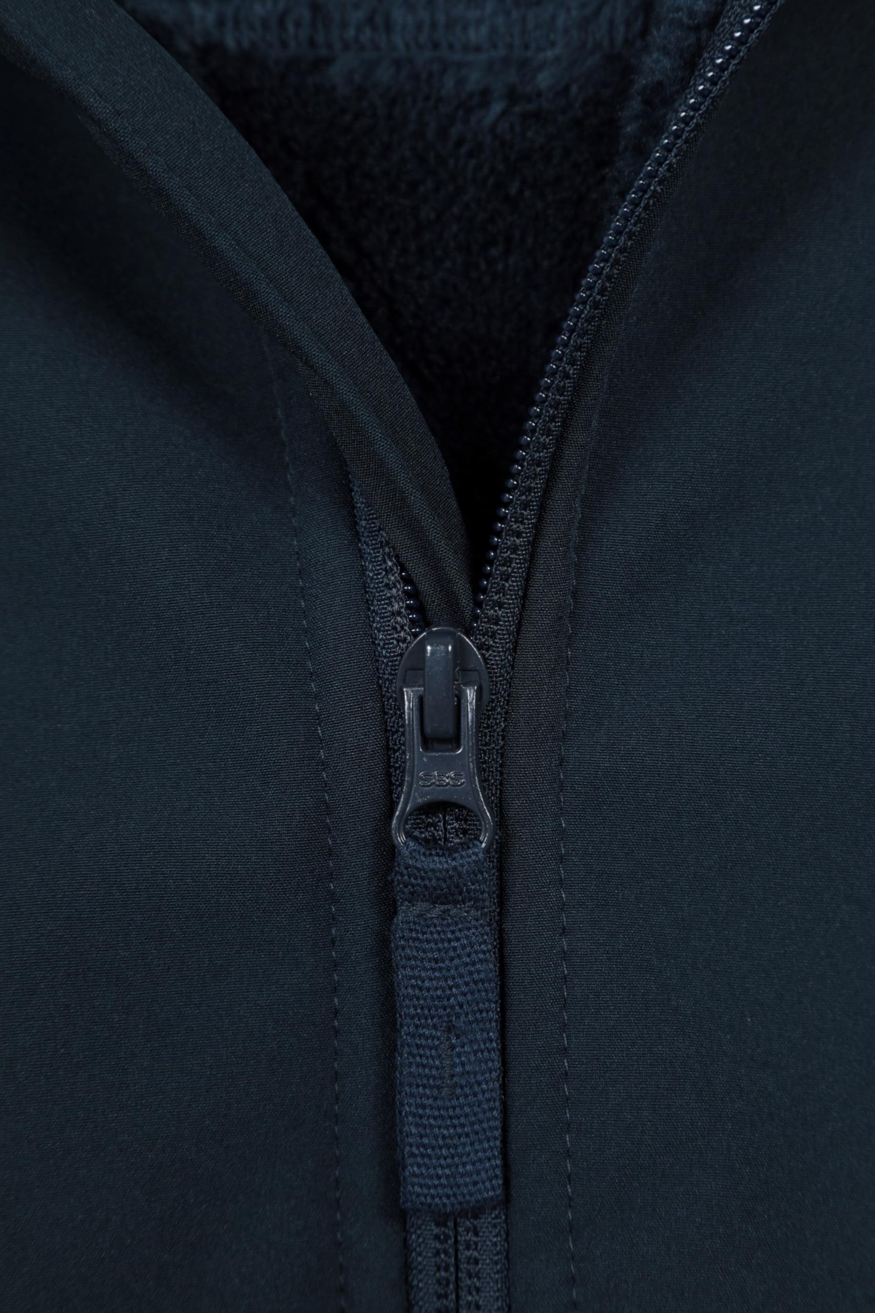 Mountain Warehouse Arctic Kids Veste Softshell doublée de borg, veste de pluie imperméable avec poches et protège-menton, garçons et filles, automne hiver, plein air et randonnée