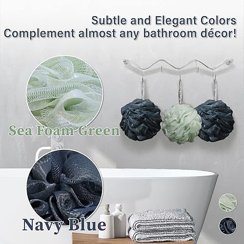 Miniatura 4 de myHomeBody Esponja grande de esponja de lufa de 2.47 onzas, exfoliante corporal, esponja de baño, esponja para mujeres, hombres, esponja exfoliante