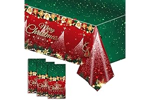 3 Pcs Christmas Disposable Tablecloths for Rectangle Tables