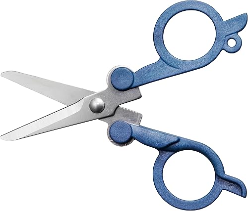 Miniatura 10 de FISKARS Tijeras plegables de viaje - Cumplen con la TSA y portátiles - Cuchillas de acero inoxidable y mangos azules