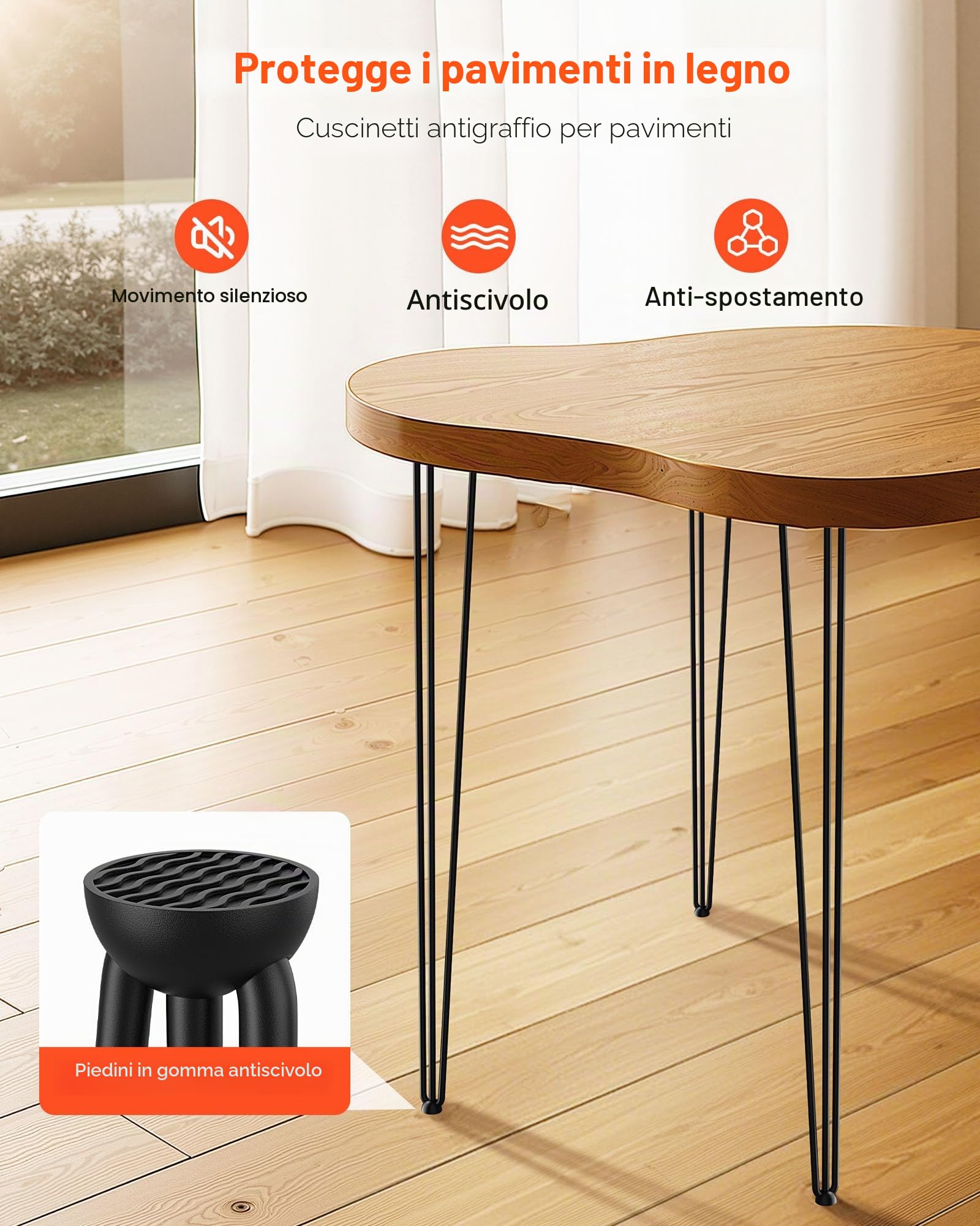 Happybuy Gambe da Tavolo da Scrivania 40 Pollici per Impieghi Gravosi di Ferro, 4 Pezzi Gambe da Tavolo a Forcina per Scrivania, Adatte per Tavolini, Divani, Seggioloni, Tavolini da Bar