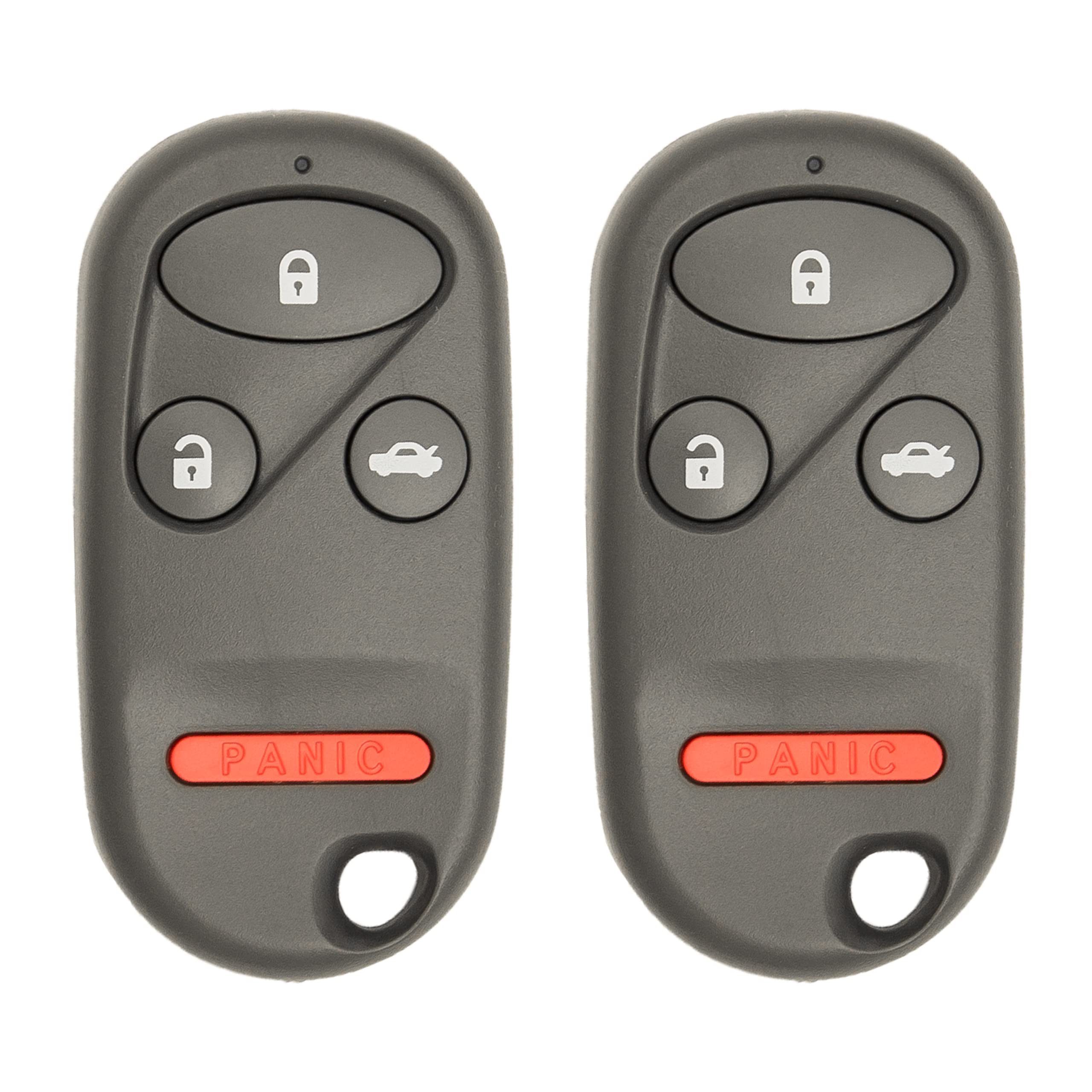 Keyless2Go Replacement for 4 Button Remote Honda E4EG8DJ 72147-S2A-A01 (2 Pack)