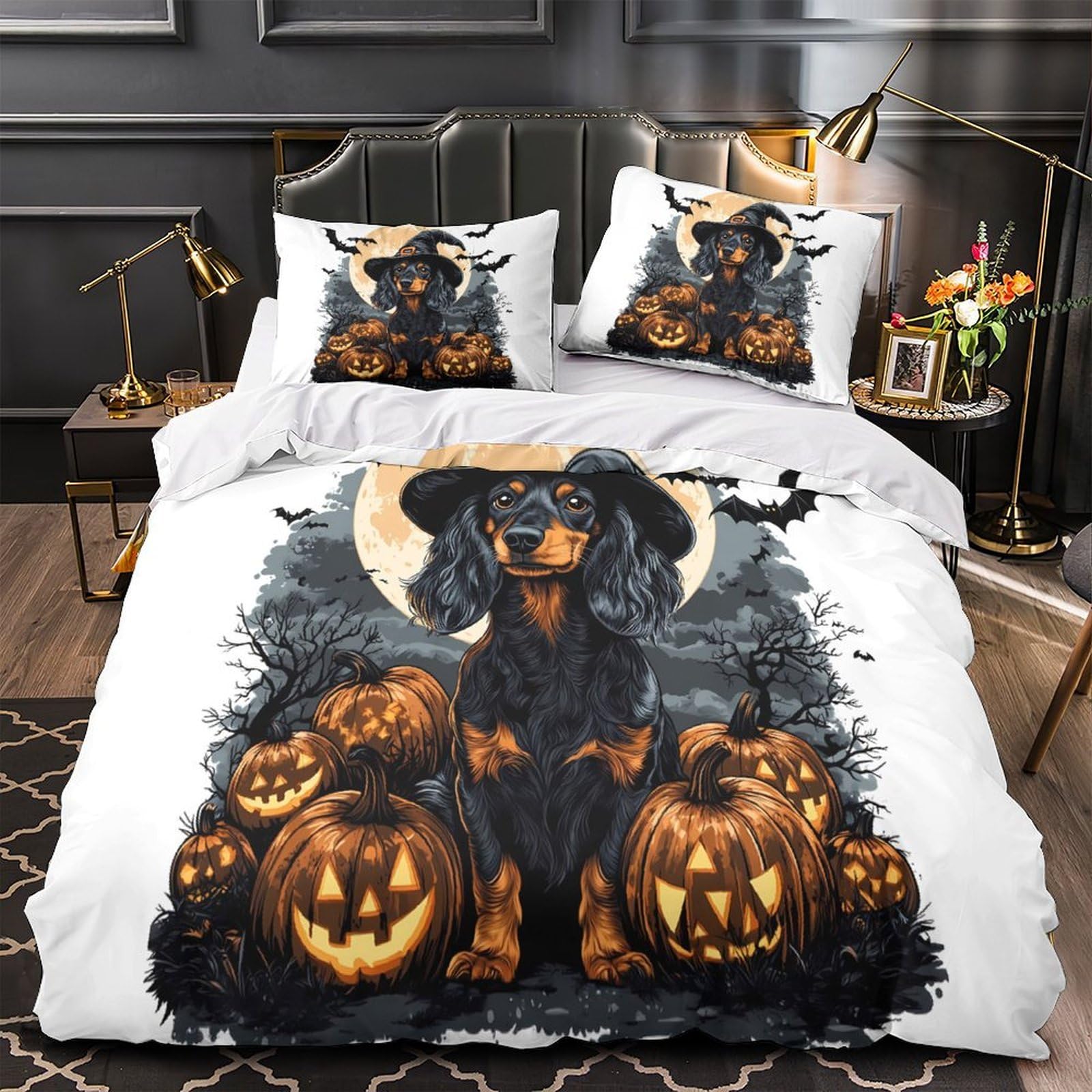 Housse de couette chauve-souris pour chambre d'ado déco Halloween