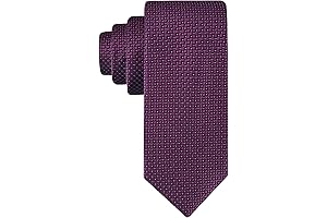 Men's Silver Spun Solid Fancy Tie - Regular and Extra Large Sizes