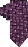Calvin Klein Men's Micro Dot Pattern Tie - 3" Width Silk-Poly Blend, Standard & XL Sizes for Weddings & Business