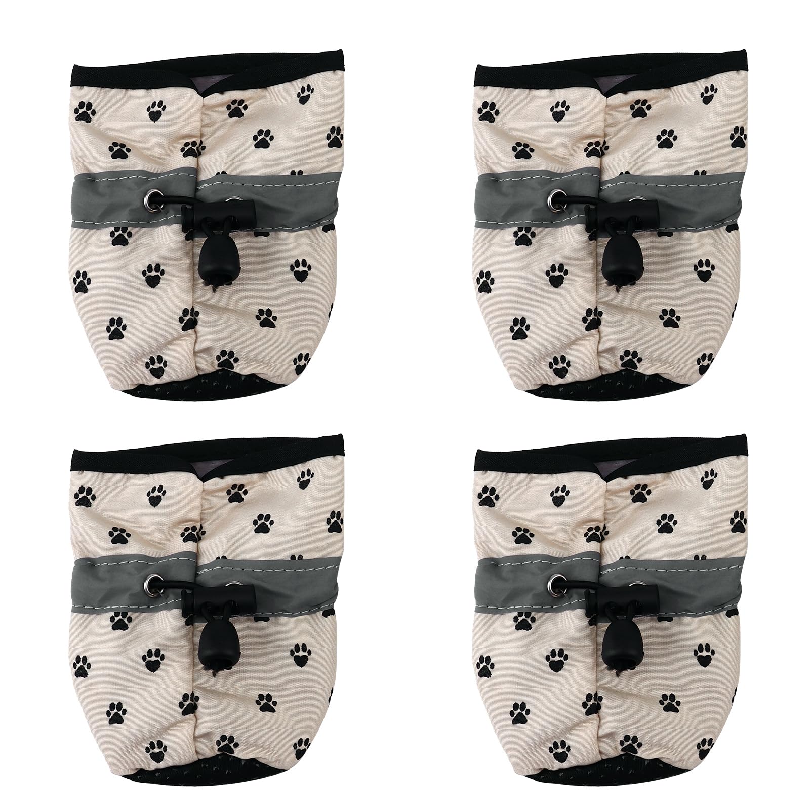 Hemobllo 4Pcs Waterproof Dog Shoes : Non-Slip Dog Boots with Adjustable Drawstring Puppy Shoes for Outdoor Walking. 10.50X8.00X1.00cm