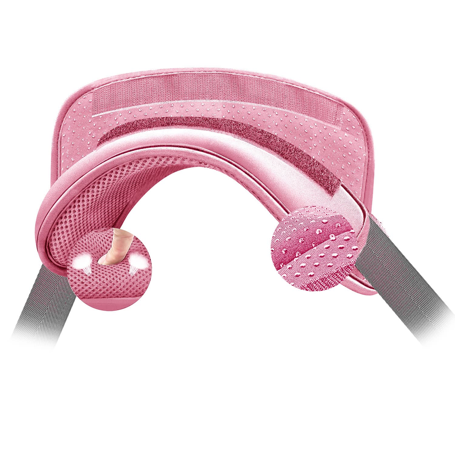 ZINZ Universal Shoulder Pad with Ultra Thick Cushion for Bag Luggage Bag Crossbody, Plus Long &amp; Anti-Slip &amp; Breathable,Pink