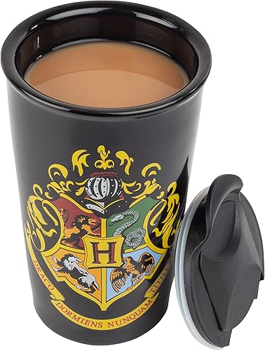 Miniatura 2 de Seven20 Harry Potter Hogwarts - Taza de café de viaje, 14 onzas, vaso de cerámica con diseño de escudo de Hogwarts, con licencia oficial, gran