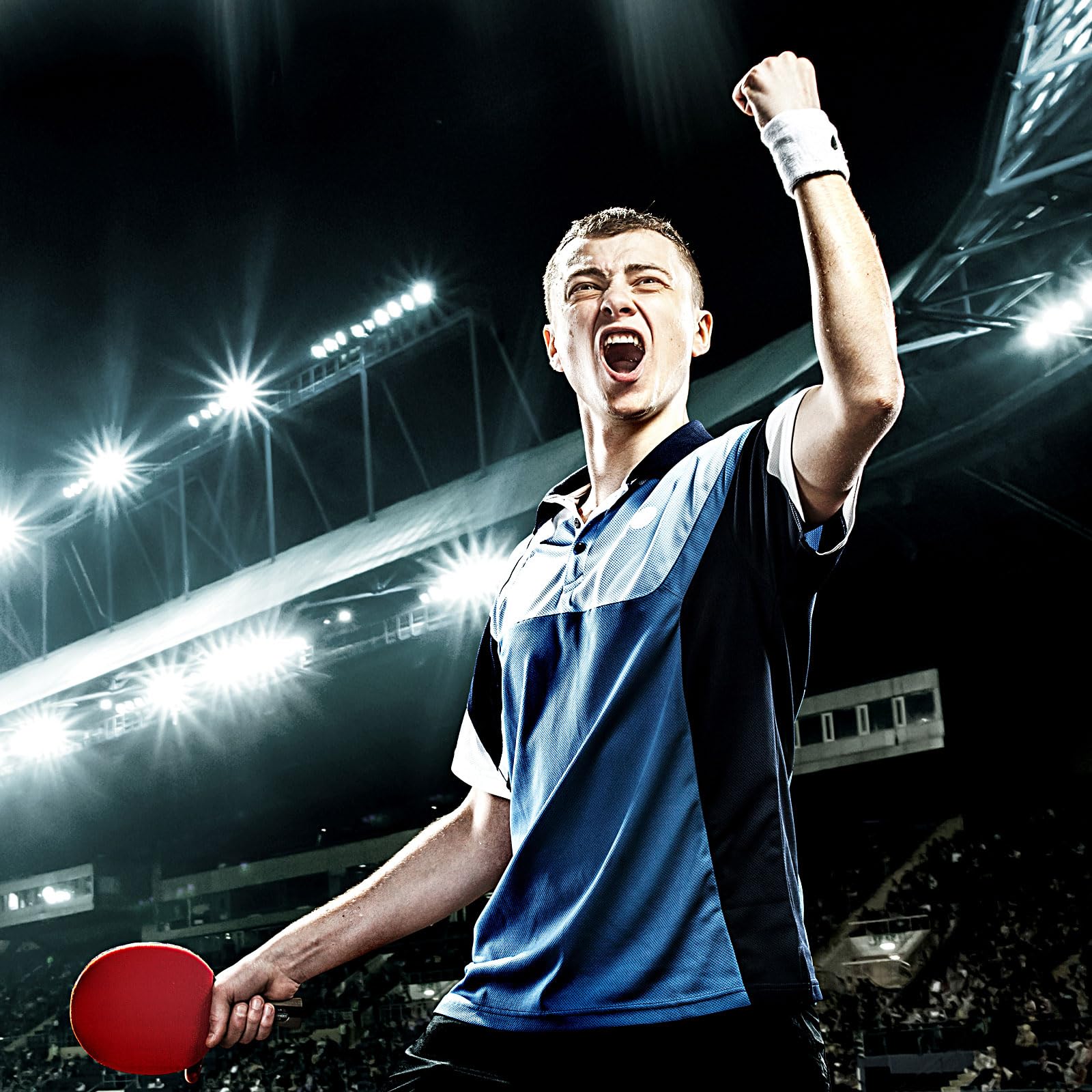 PATIKIL 2" Ping Pong Médailles, Table Tennis Prix Médailles Or Médaille avec Ruban Rouge Jaune pour Jeus Sports Concours
