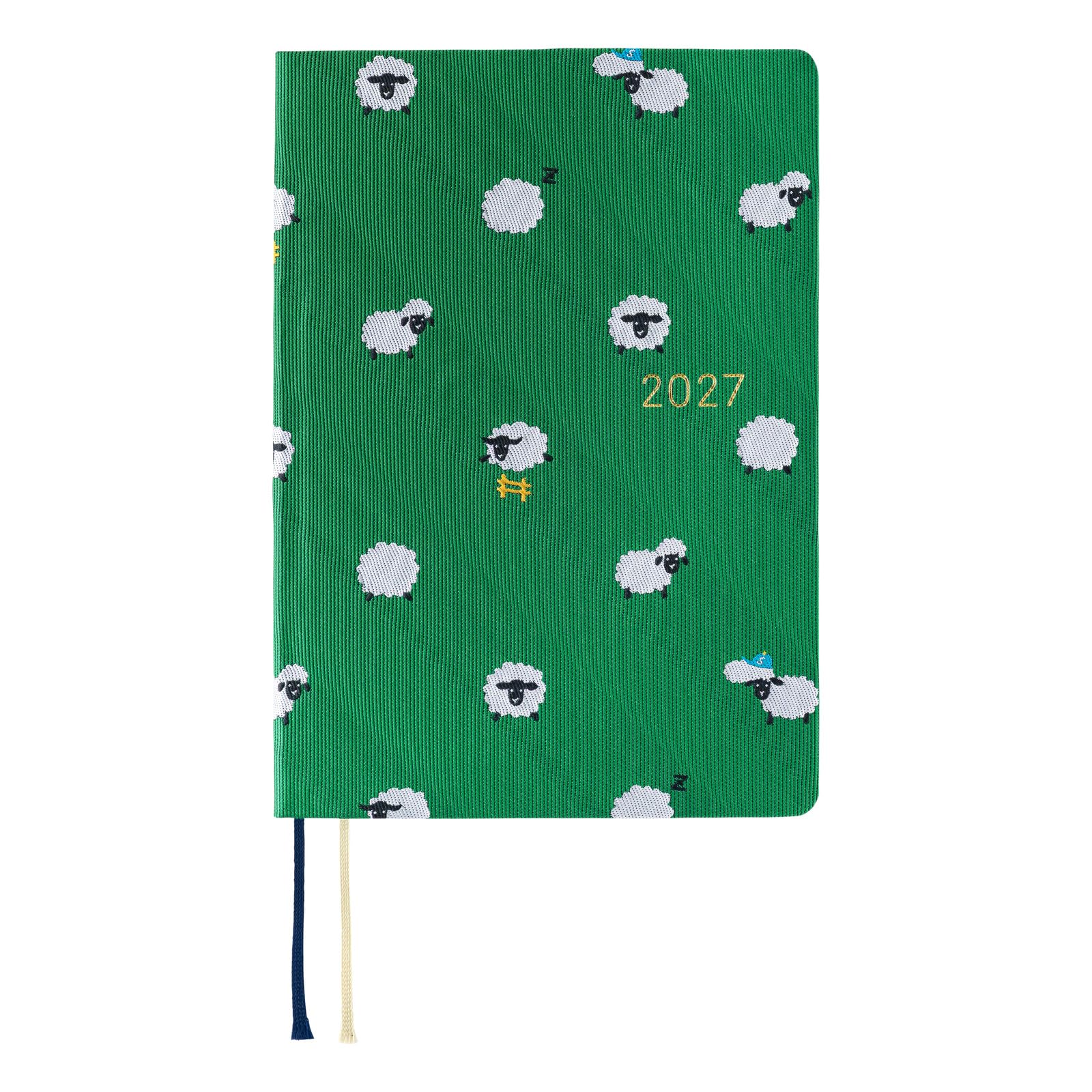 Hobonichi Techo HON A6 2027 – Bow & Tie: Sheep Sheep Sheep (English, January Start Planner)
