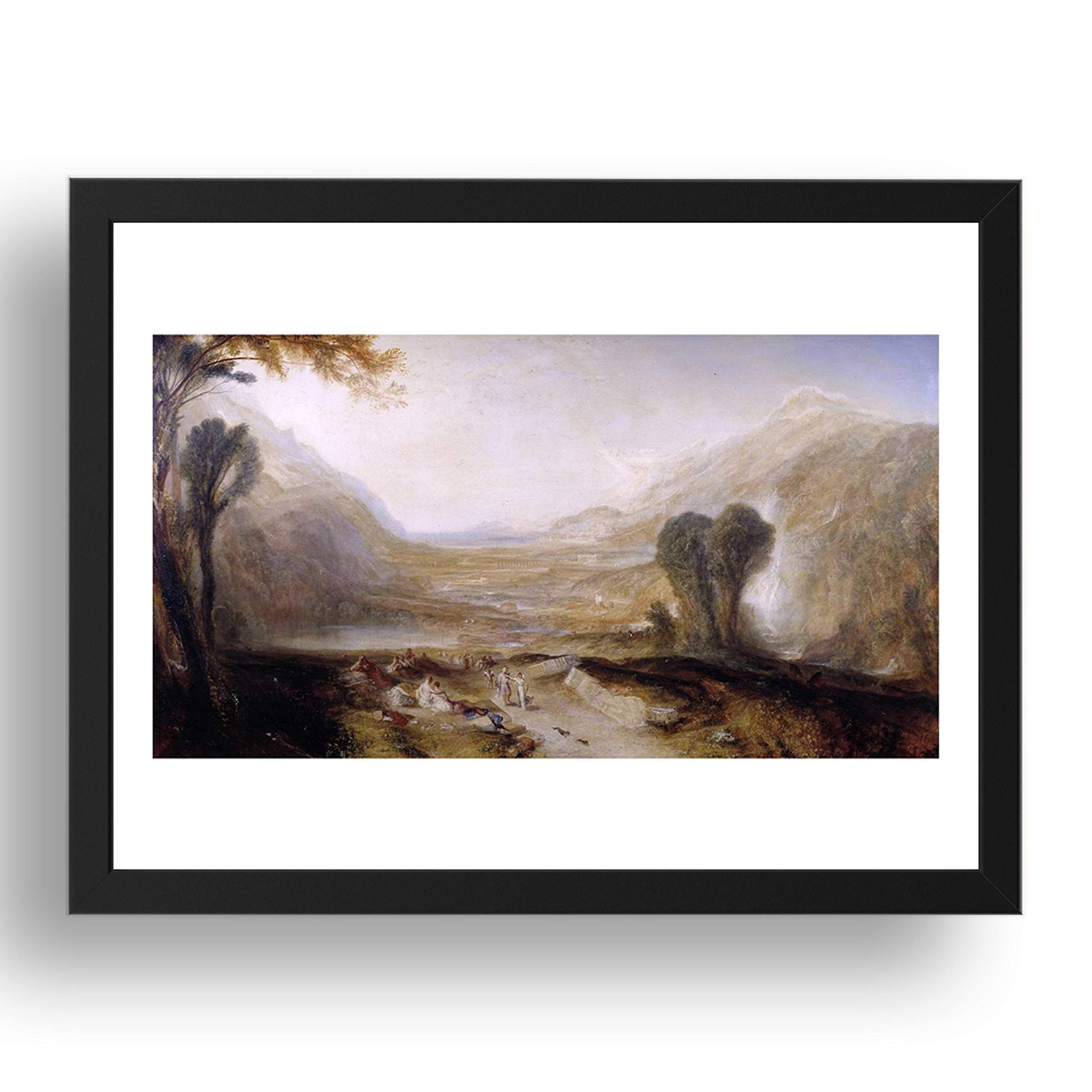 Period Prints Story of Apollo and Daphne, 1837 by Joseph Mallord William Turner RA, A3 reproduction in 17x13 inch frame