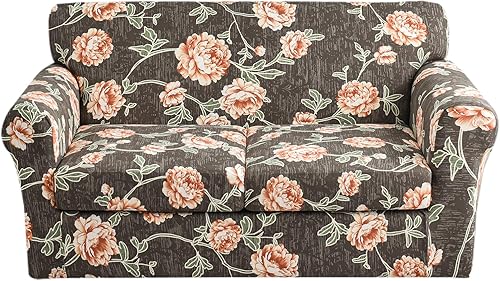 CRFATOP Fundas de sofá de 3 piezas para sofá de 2 cojines, fundas elásticas de sofá de dos plazas, funda de sofá estampada para sofá de 2 cojines, disponible en Yaxa Colombia