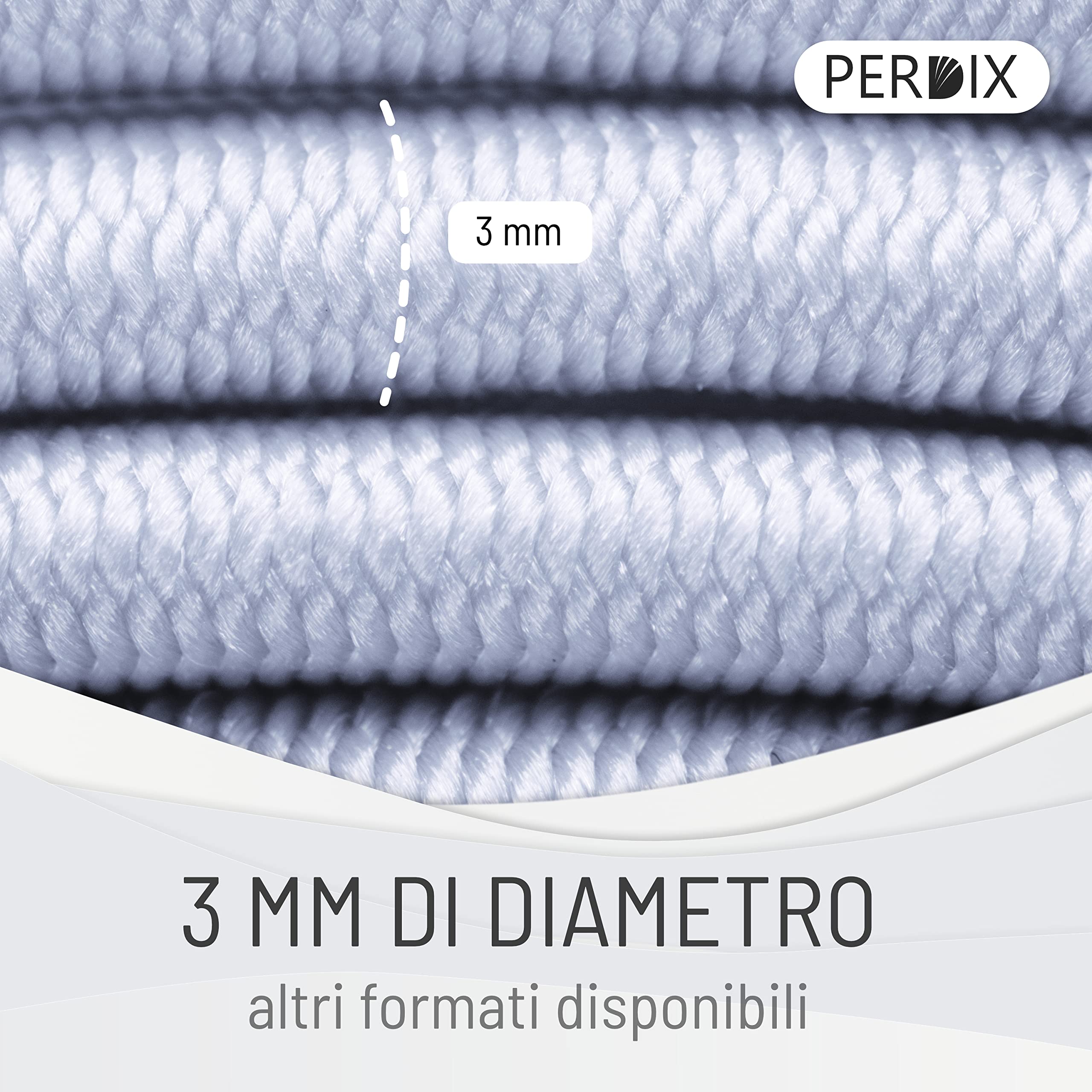 perdix corda elastica 2 mm, 5 m bianco, Elastico per Braccialetti
