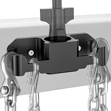 MICTUNING Trailer Towing Organizer for 7 Way Plug, Heavy Duty Side Hooks Chain Cable Wire Harness Holder, Anti-Rust Aluminum Metal RV Accessories
