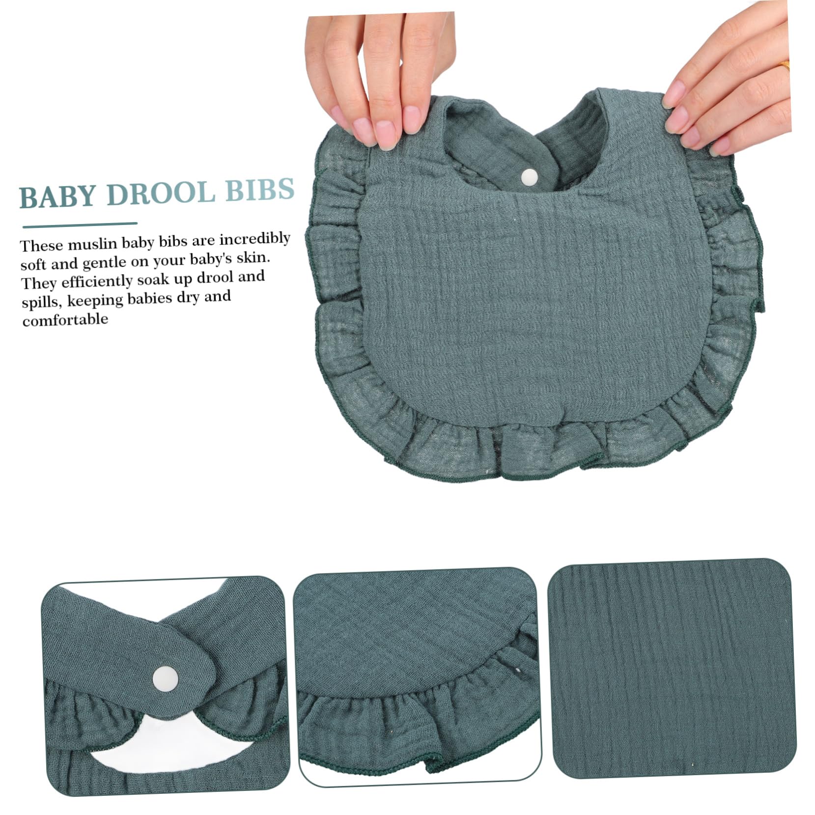 LIFKOME 12stücke Babylätzchen Für Neugeborene Sabberlätzchen Baumwollfütterungstücher Mit Druckknöpfen Saugfähige Babytischdecken Praktische Babyaccessoires