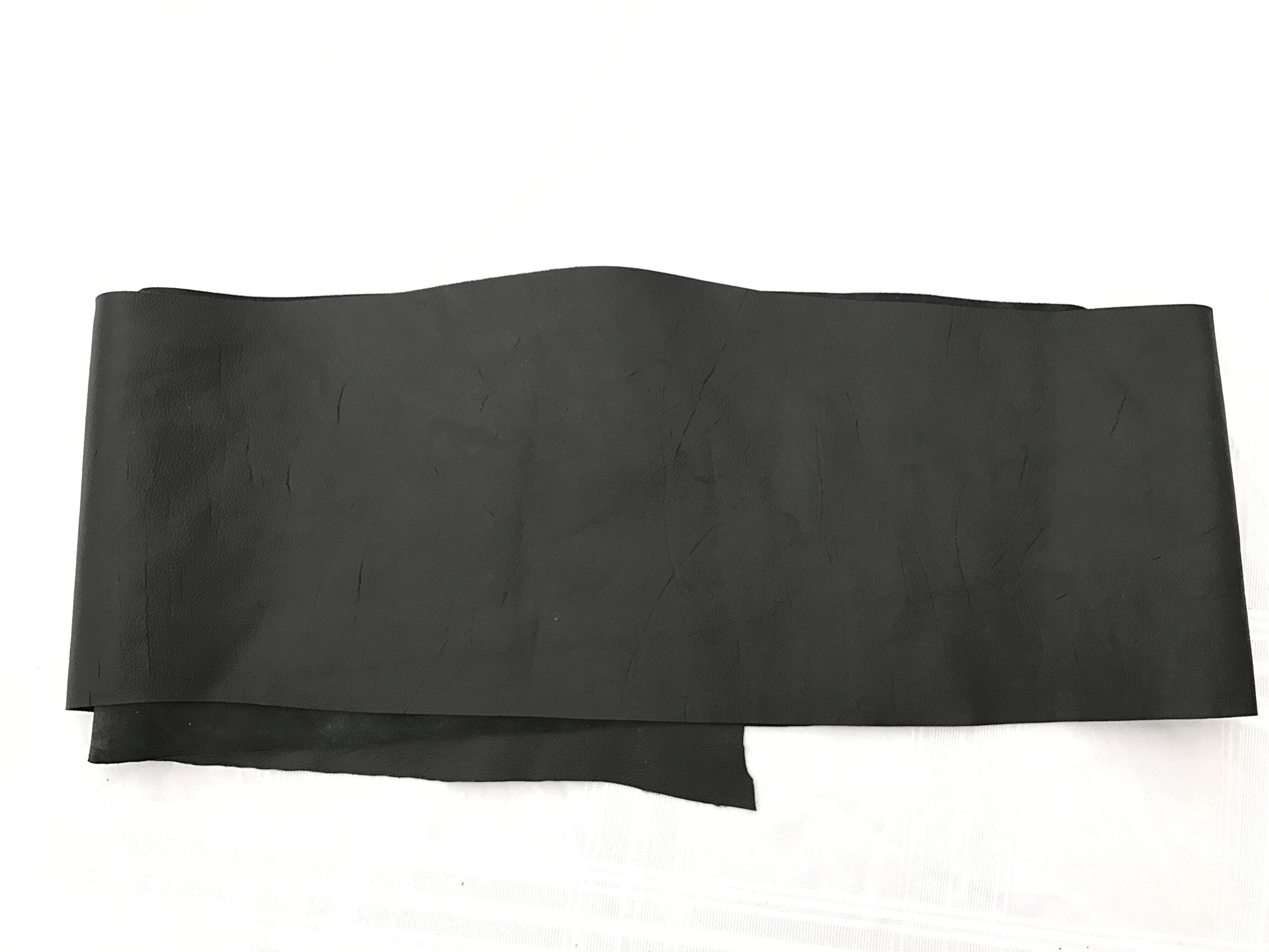 Premium Genuine Leather Scraps - Large Leather Pieces for Crafting - 2 LBS (Black)