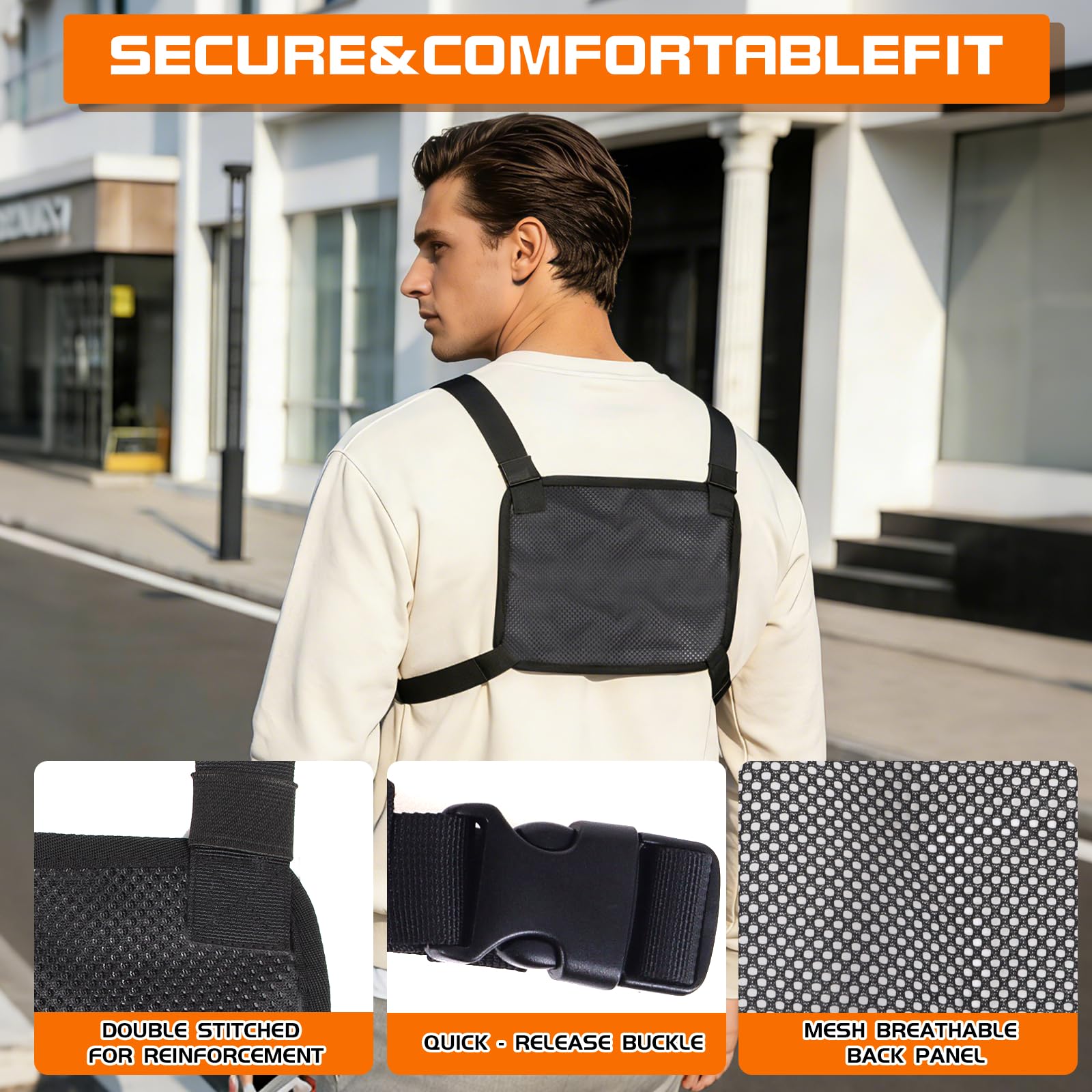 KINGSLONG Gilet da corsa, marsupio per uomo e donna, marsupio (fondina A) | | Zaino tattico leggero, CCW, EDC, da viaggio, per attività all'aperto, ciclismo, escursionismo, allenamenti, viaggi