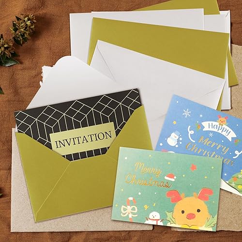 Miniatura 7 de Paquete de 50 sobres de 5 x 7, sobres de invitación A7 con bandera V de 5.25 x 7.25 pulgadas para tarjetas de 5 x 7, ideal para invitaciones, bodas,