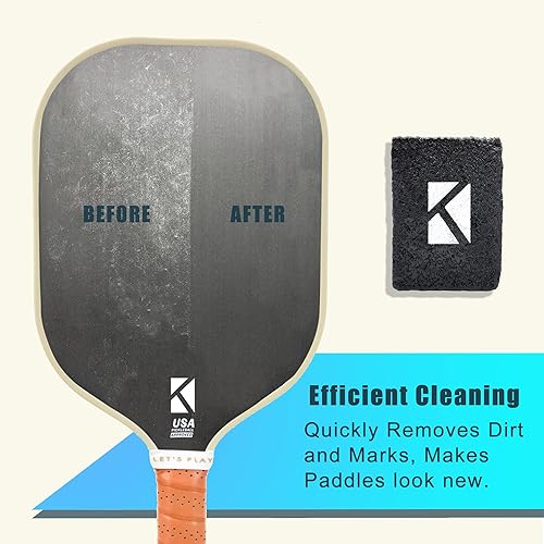 Miniatura 4 de Pickleball Paddle Eraser  El mejor limpiador de raquetas de fibra de carbono con barra de goma para eliminar residuos de bolas, suciedad y arañazos