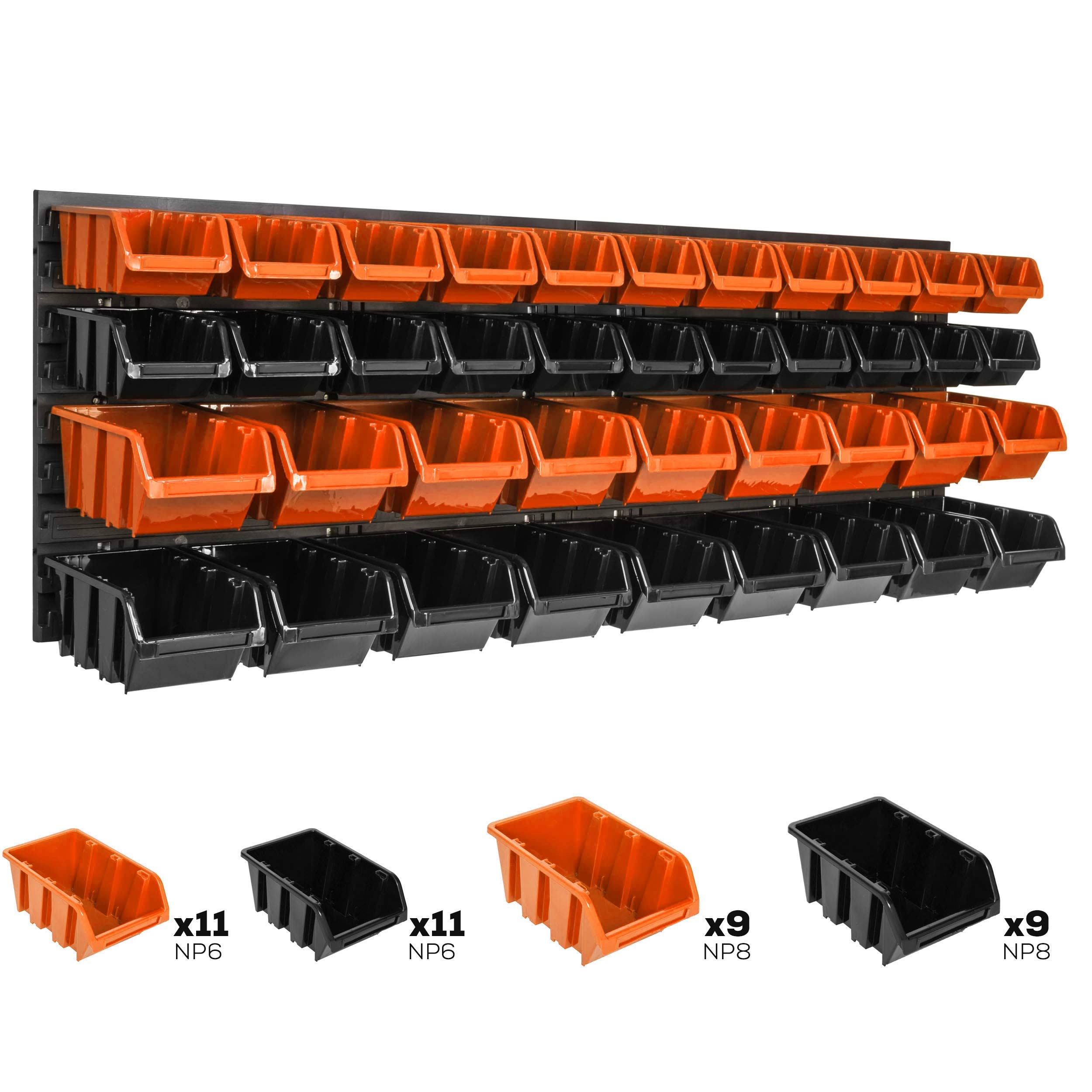 40 szt. pudełek system magazynowy regał ścienny 115 x 39 cm pojemniki do układania w stos pojemniki do przechowywania magazynów magazynowych bardzo mocne płyty ścienne regał rozszerzalny regał warsztatowy regał magazynowy regał ścienny regał ścienny regał