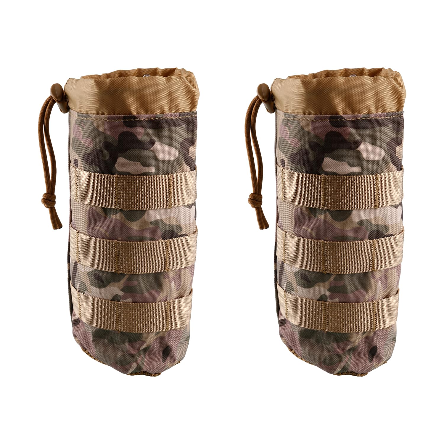 Hopzab Water Bottle Carrier Bag, Cup Holder Pouch, Versatile Belt Backpack Bike Car Mount Accessory(Camouflage)