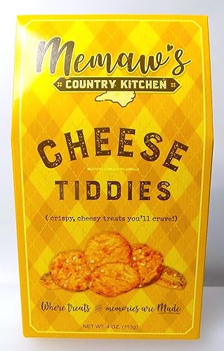 Memaw's Country Kitchen Cheese Tiddies Crispy Cheesy Treats - Caja de 4 onzas