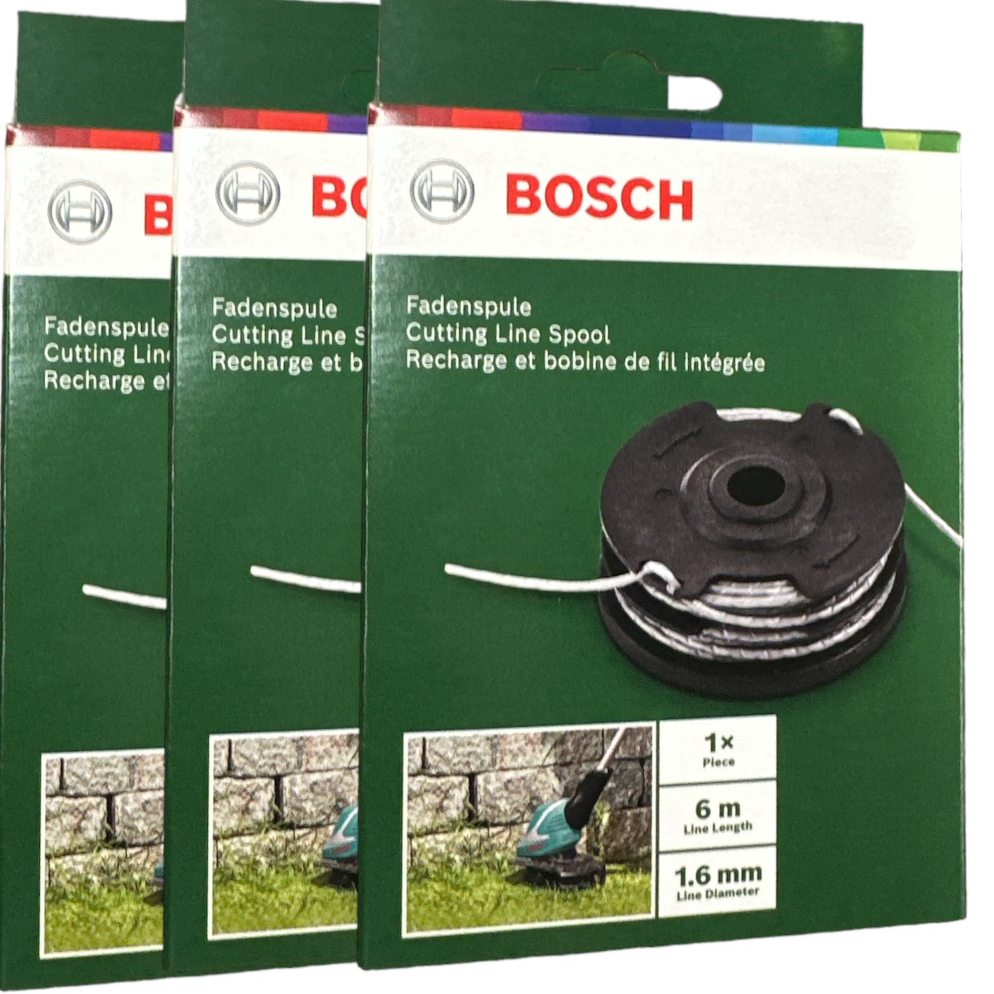Quailitas Cutting Line Spool [Pack of 1] – 1.6mm, 12m, Original Pre-Wound Strimmer Trimmer Line Spool for Bosch ART 24 27 30 30-36 LI – Grass Trimmer Parts