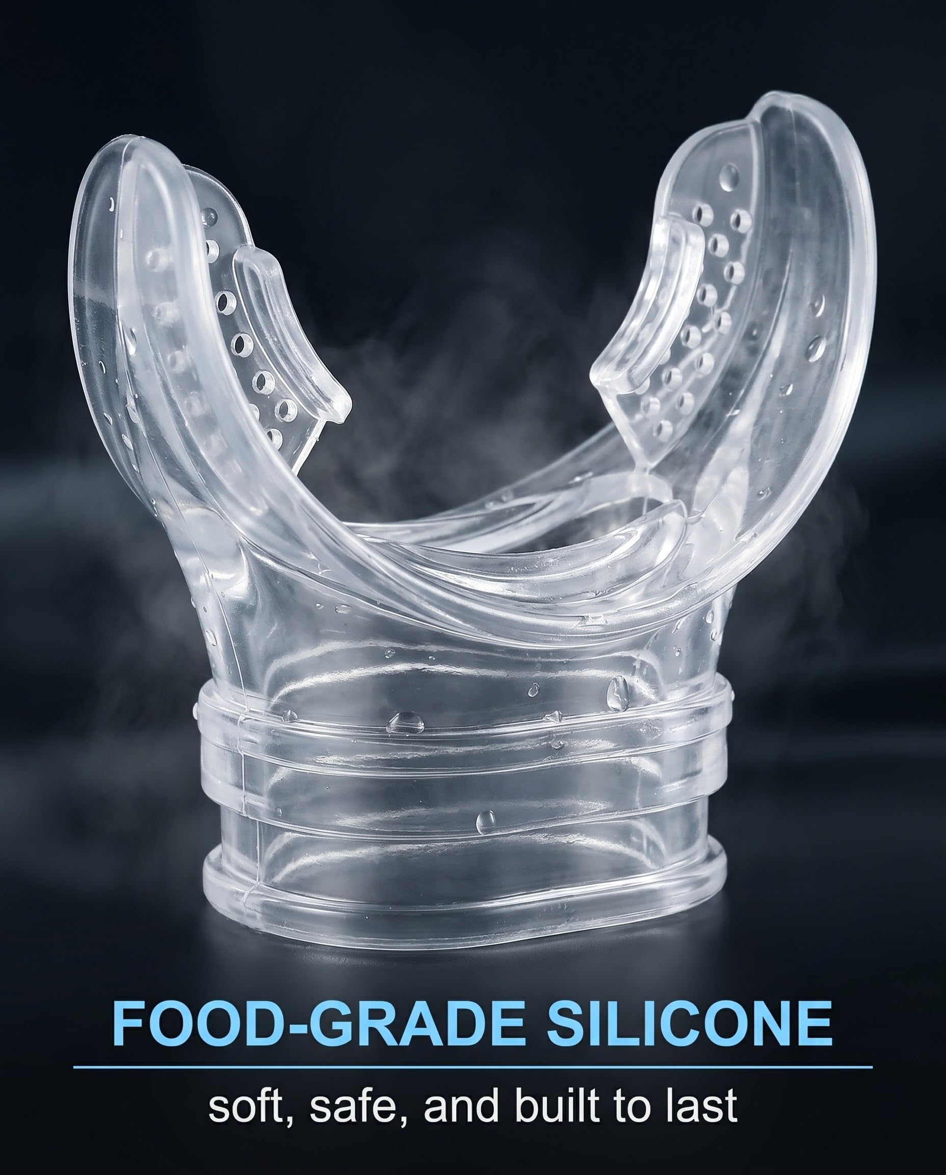 Boccaglio da Morso per Immersione e Snorkeling, 3 Pezzi, Silicone Alimentare, Ricambio Universale per Erogatore e Snorkel, Massima Igiene e Comfort.