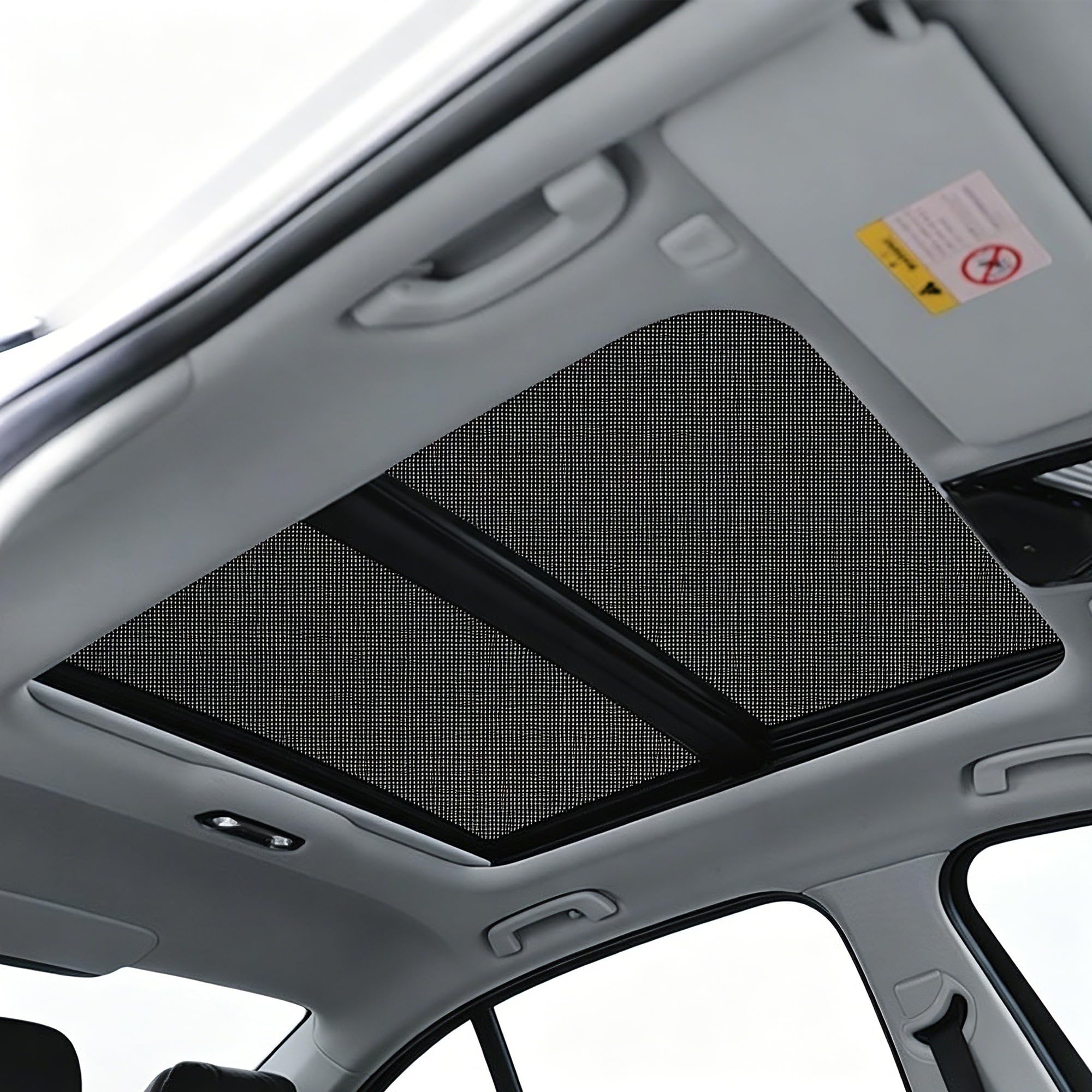 CHENNAN 1 Ensemble Anti-moustiques Voiture Toit ouvrant, Toit ouvrant de Voiture Filet Anti-Soleil avec aimants Doux, Store Toit Ouvrant Transpirable et Aimanté, Accessoire Auto, 90 x 65 cm (S)
