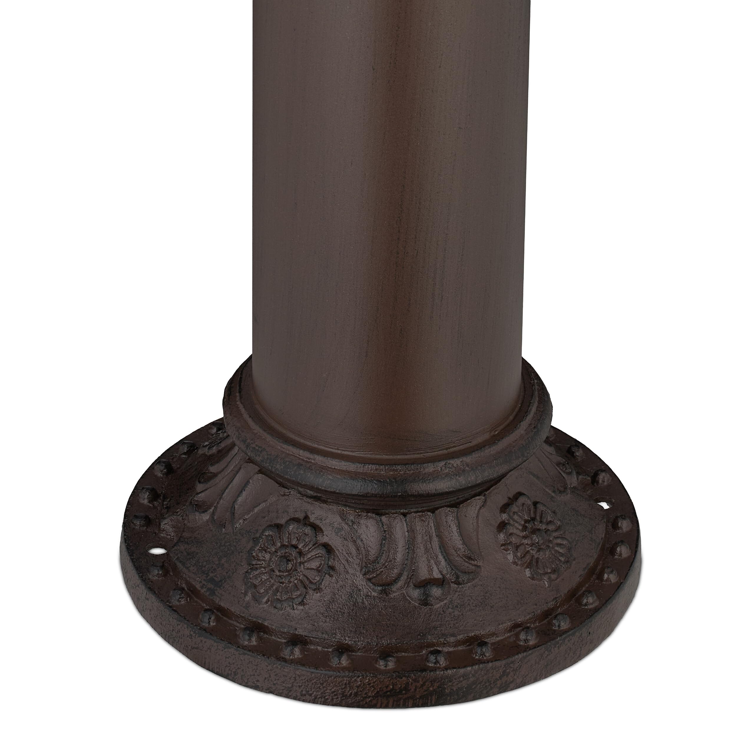 Relaxdays Fontaine extérieure pour Le Jardin ou la terrasse, Robinet doré, H x L x P : 87 x 20 x 24 cm, Marron
