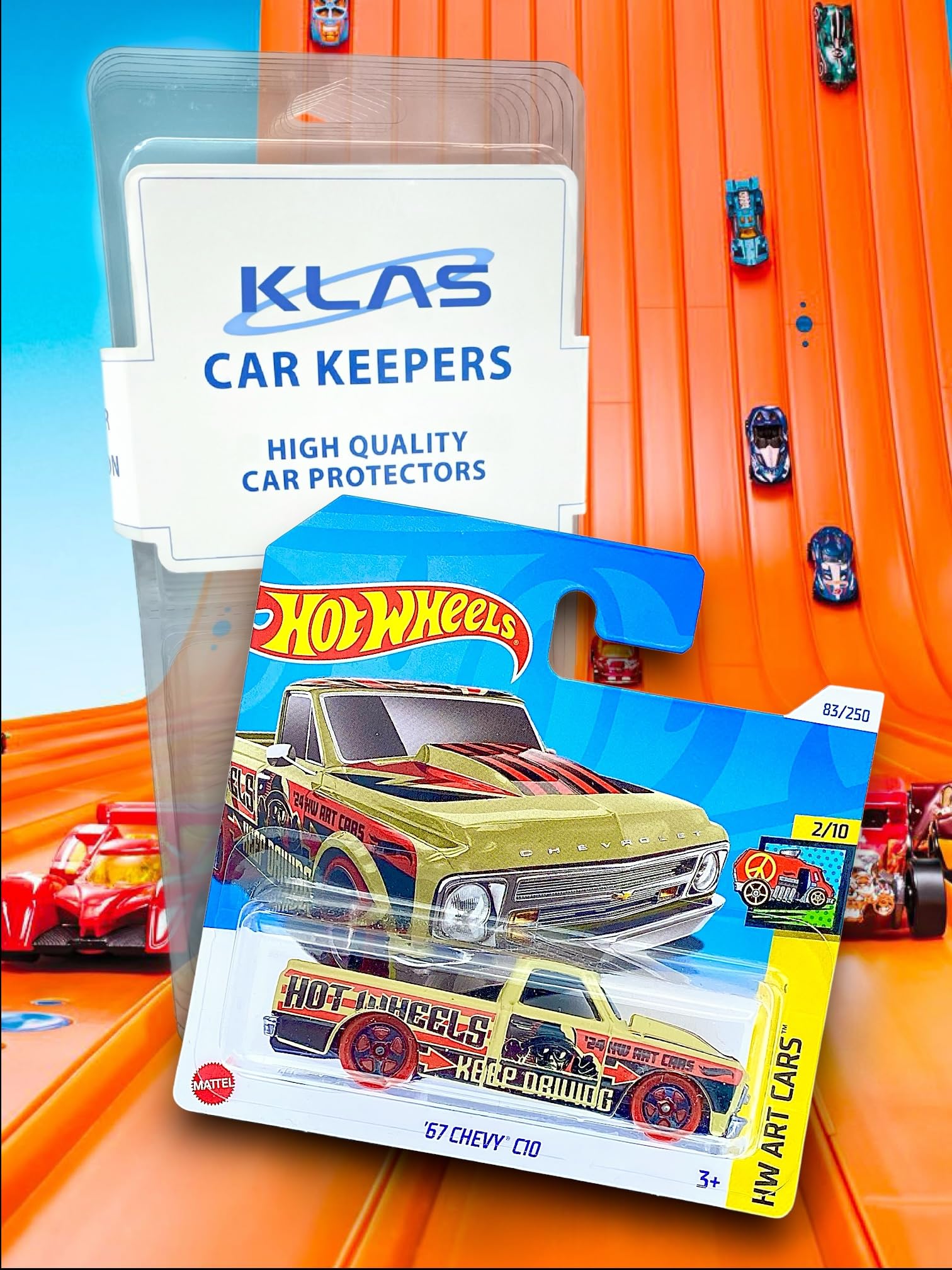 Hot Wheels '67 Chevy C10 (Light Brown, Red & Black) 2/10 HW Art Cars, 2024-83/250 (Short Card) - Image 2
