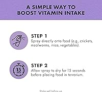 Vista 6 de Zilla Suplemento vitamínico en aerosol para alimentos, con caroteno, suplemento multivitamínico en aerosol para reptiles