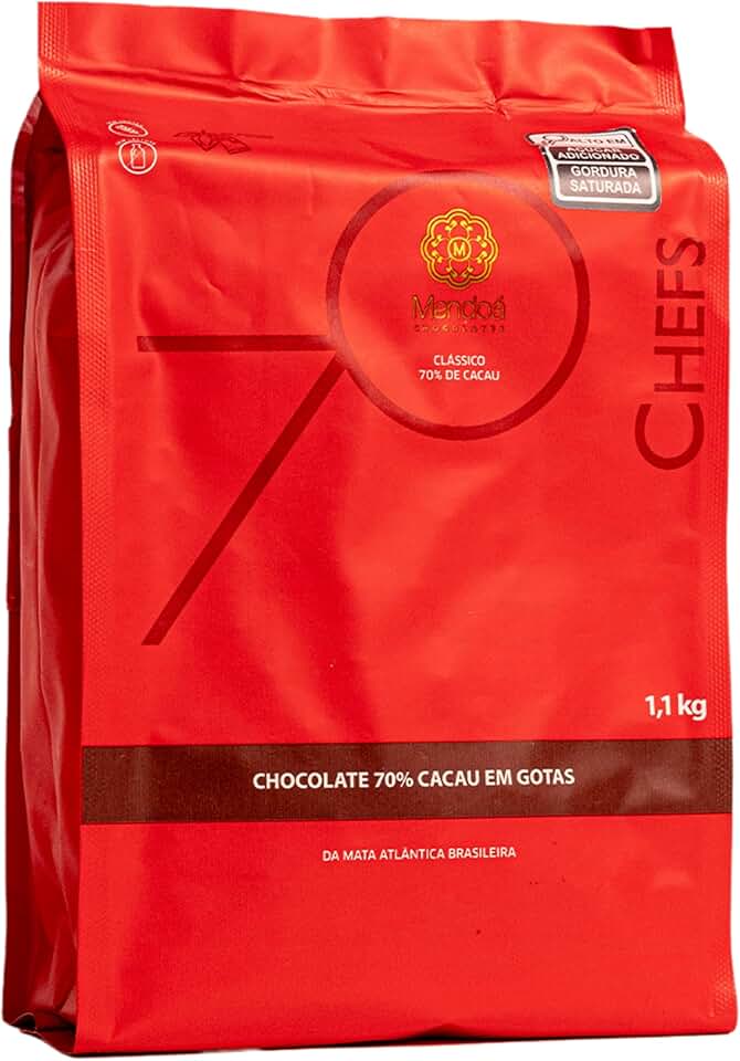 Mendoá, Gotas de chocolate premium 70% de cacau, 1,1 kilos