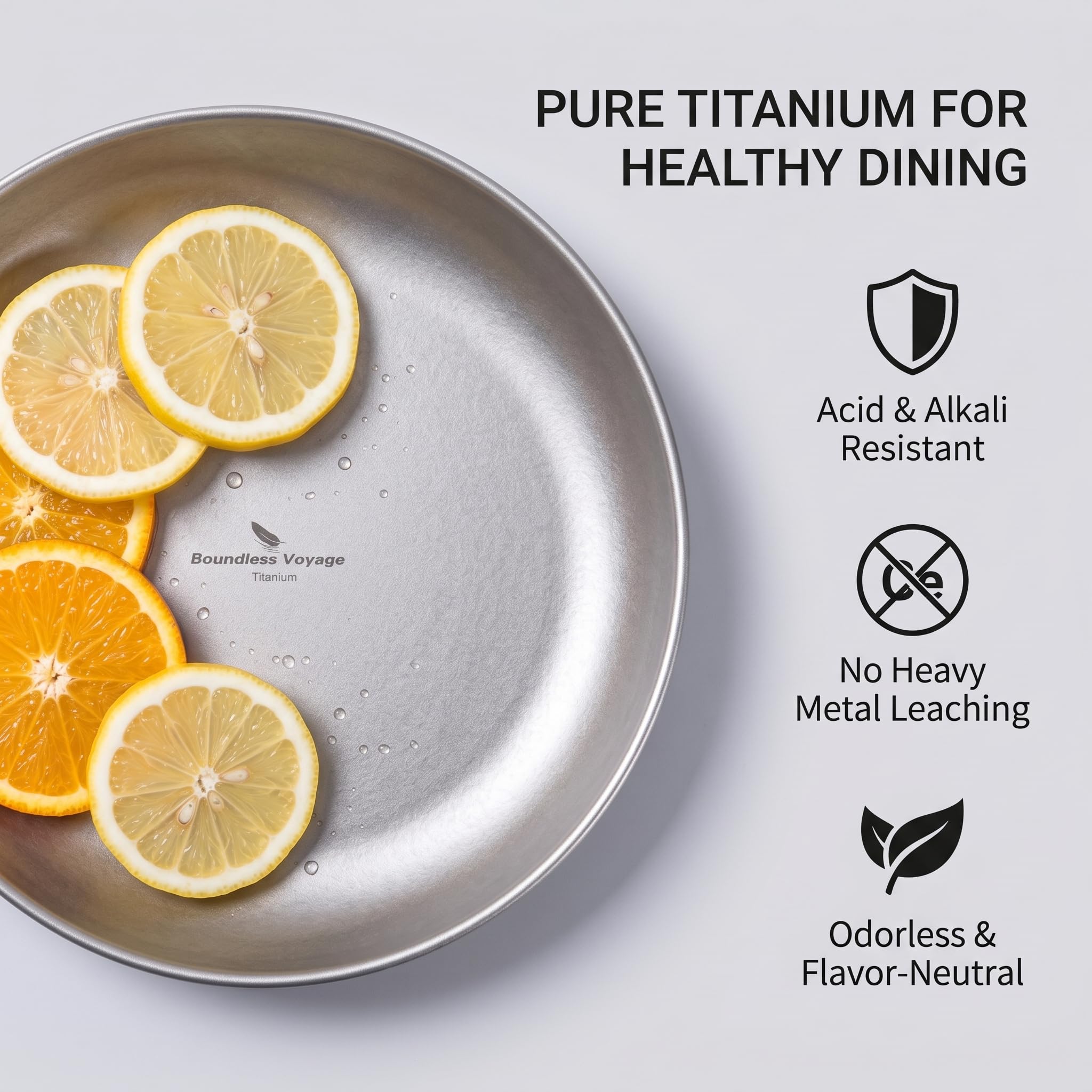 Boundless Voyage Ultralight Titanium Pan Dish Plate con Bolsa de Malla de Transporte Vajilla de Titanio al Aire Libre y Utensilios Kit de desorden para Mochila de Camping