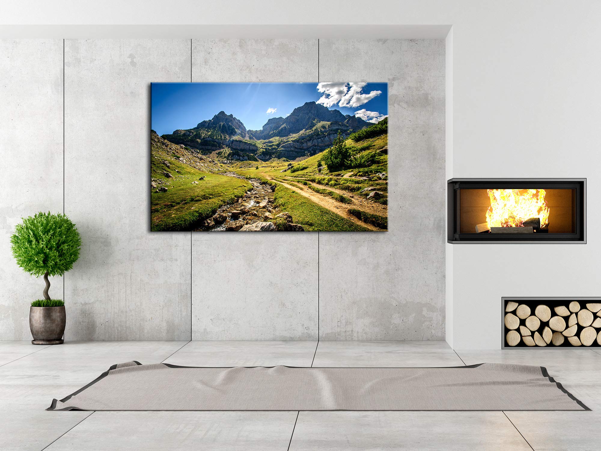 Declina, Quadro Decorativo da Parete per Soggiorno Moderno, cornici Decorative da Parete, Quadro Fotografico Deco Pena Tela, 50 x 30 cm, Canvas, 80x50 cm
