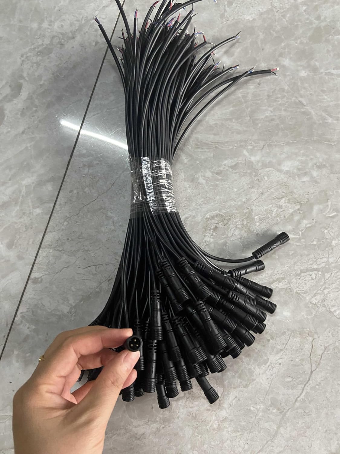 Lighting -3Pins - Male Plug for Dream Color Chasing Light Strips Wheel Underglow Rock Halo Lights Vehicle Car Truck (8PCS Male Plug)