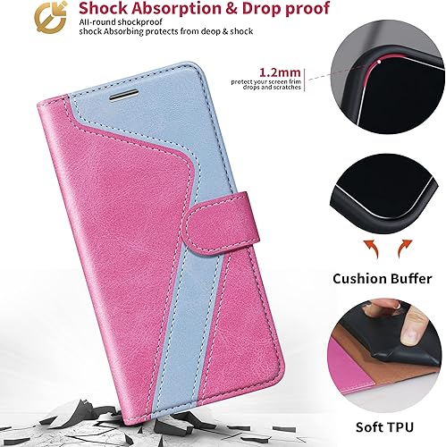 Miniatura 6 de CIVICASE Funda tipo cartera para Samsung Galaxy A13 5G, funda de cuero con tapa con bloqueo RFID, soporte magnético de poliuretano termoplástico,